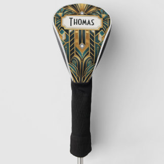 Personalized Art Deco Style Golf Head Cover