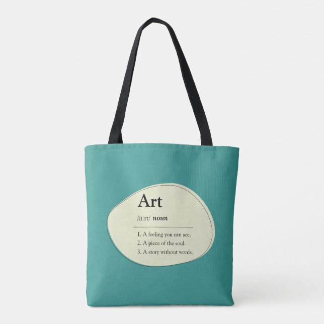 Personalized Art Definition Tote Bag (Back)