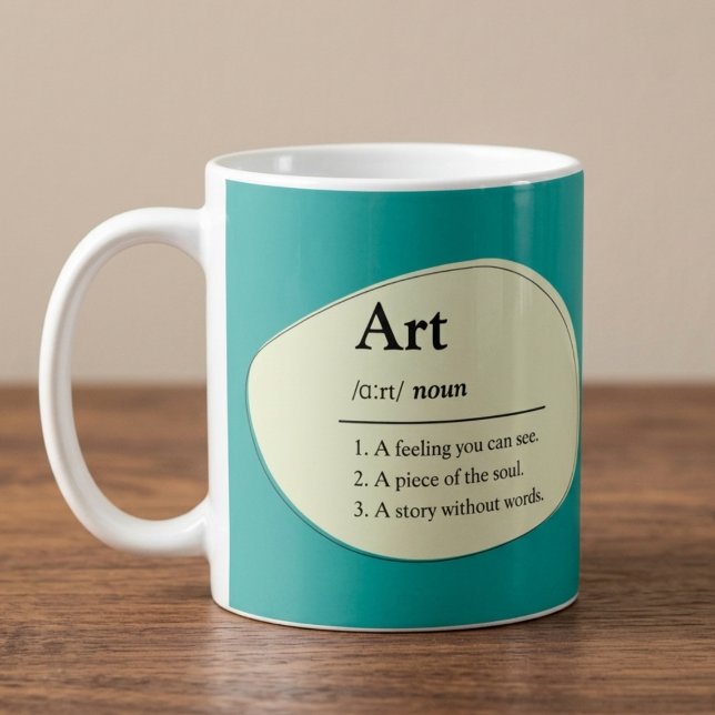 Personalized Art Dictionary Style Coffee Mug (Fully customizable coffee mug for art lovers)