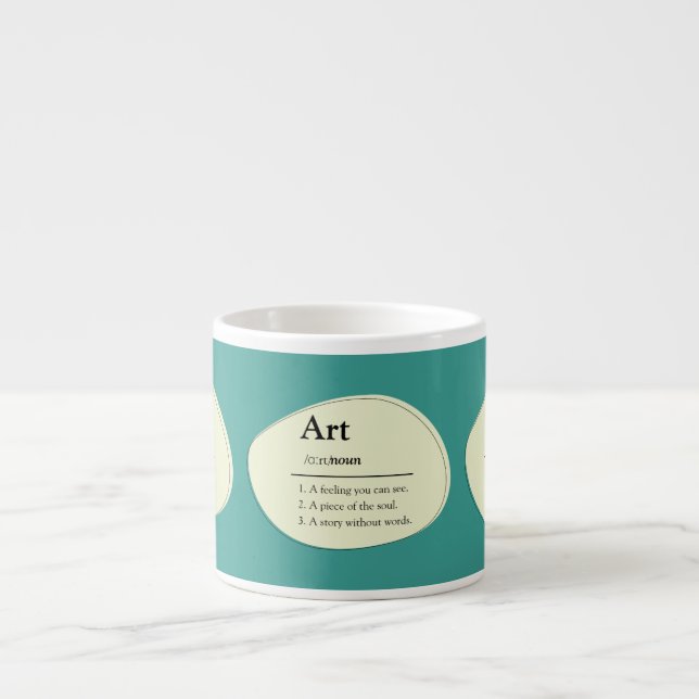 Personalized Art Dictionary Style Espresso Mug (Front)