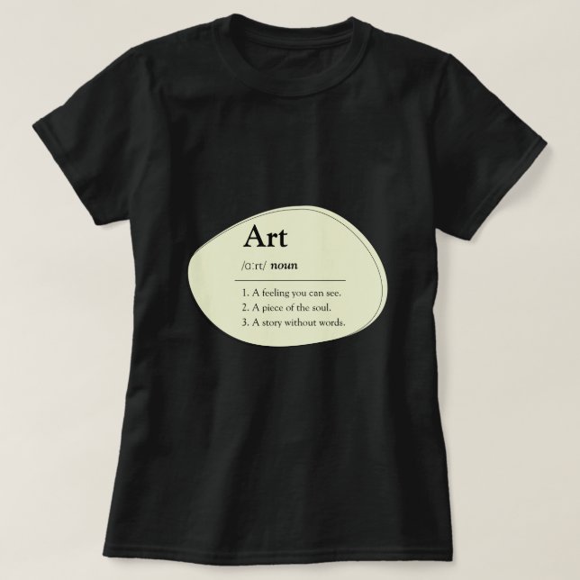 Personalized Art Dictionary Style T-Shirt (Design Front)