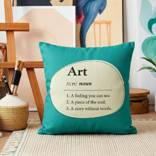 Personalized Art Dictionary Style Throw Pillow