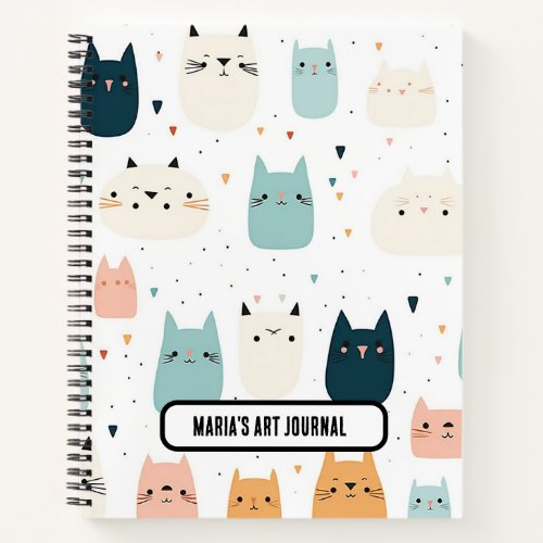 Personalized Art Journal Half Lined Half Blank  Notebook