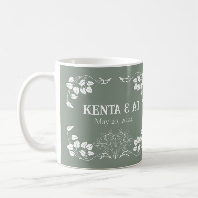 Personalized Art Nouveau  Coffee Mug (Left)