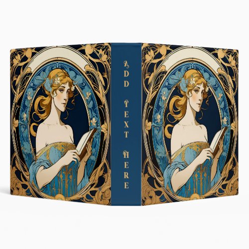 Personalized Art Nouveau Design 3_Ring Binder