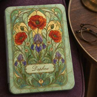 Personalized Art Nouveau Floral Kindle Case