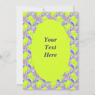 Personalized Art Nouveau Weave Pattern Invitation