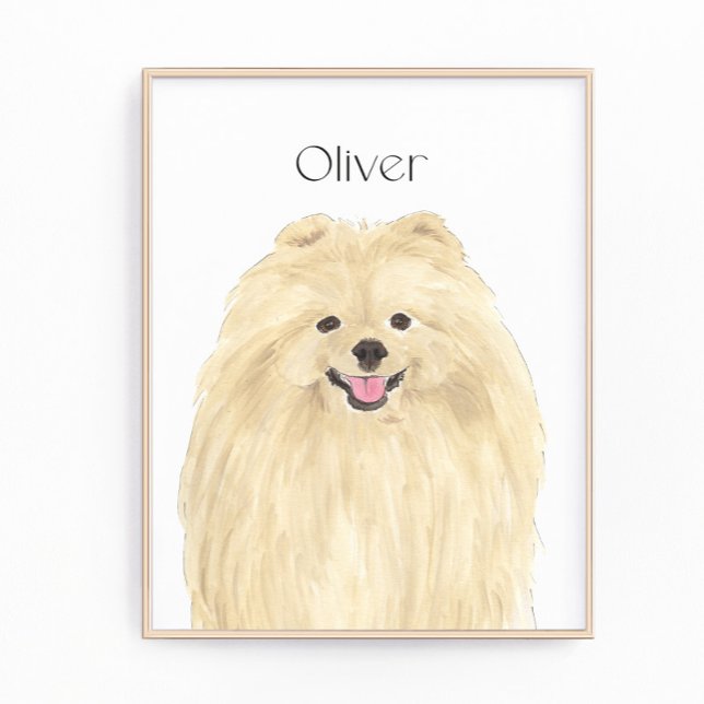 Personalized Art Pomeranian Photo Print (Creator Uploaded)