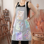 Personalized Artist Painter Apron<br><div class="desc">This colorful apron is decorated with a watercolor pattern on a gray background.
Easily customizable.
Use the Design Tool to change the text size,  style,  or color.
You won't find these exact images from other designers as we create our artwork.
Original Watercolor © Michele Davies.</div>