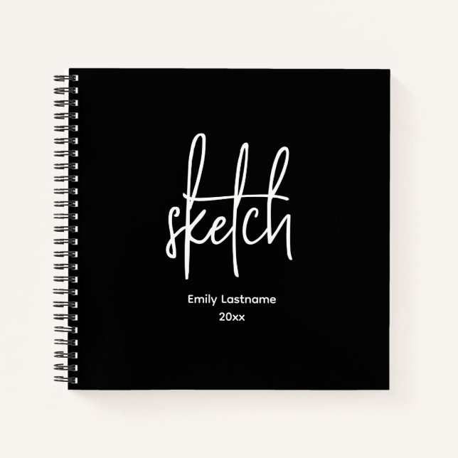 Personalized Artist Sketch Sketchbook Notebook (Front)