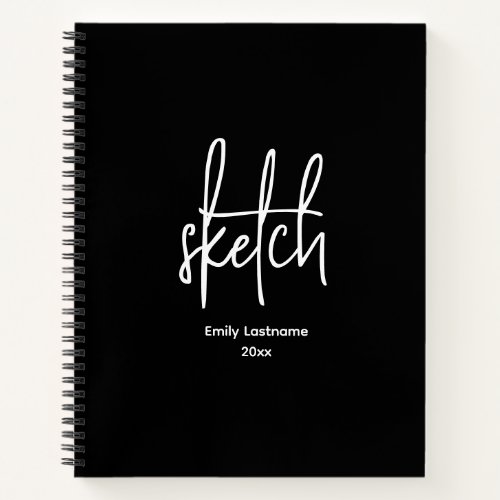 Personalized Artist Sketch Sketchbook Notebook