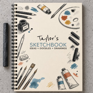 Personalized Artist Sketchbook Notebook