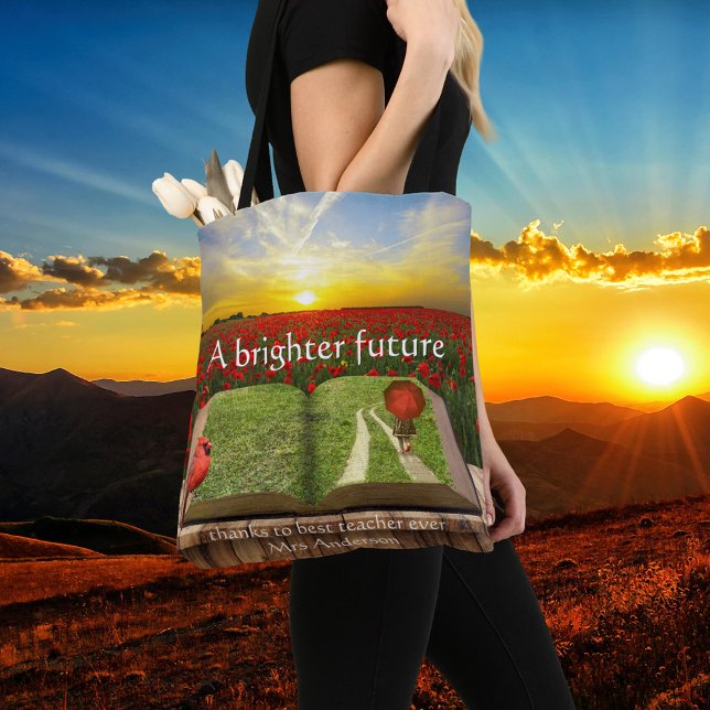 Personalized Artistic Best Teacher Tote Bag (Creator Uploaded)