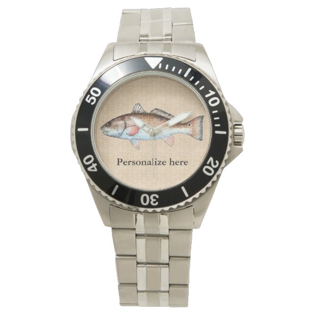 Personalized Artistic Redfish Watch (Front)