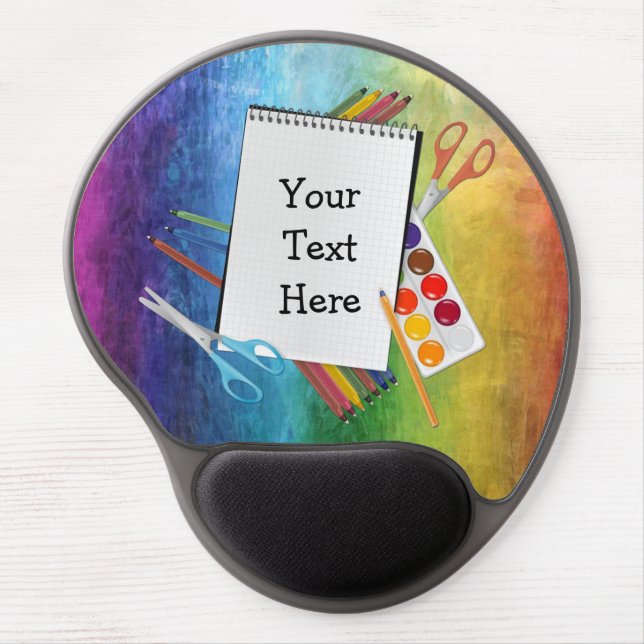 Personalized Artsy Craft Supplies Mouse Pad (Front)