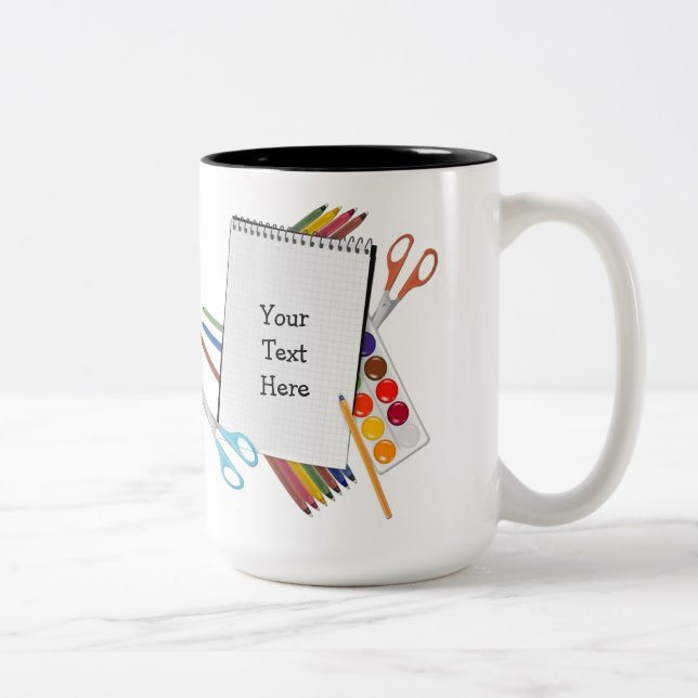 Personalized Artsy Craft Supplies Mug (Right)