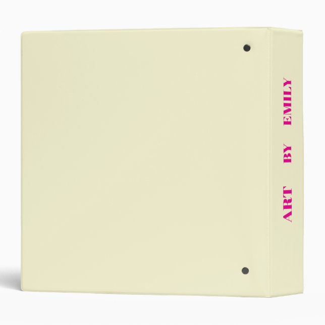 Personalized Artwork Artist Keepsake Chalkboard  3 Ring Binder (Back/Spine)