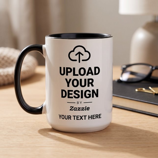Personalized Artwork with Wording Mug (Simulated mug on table)