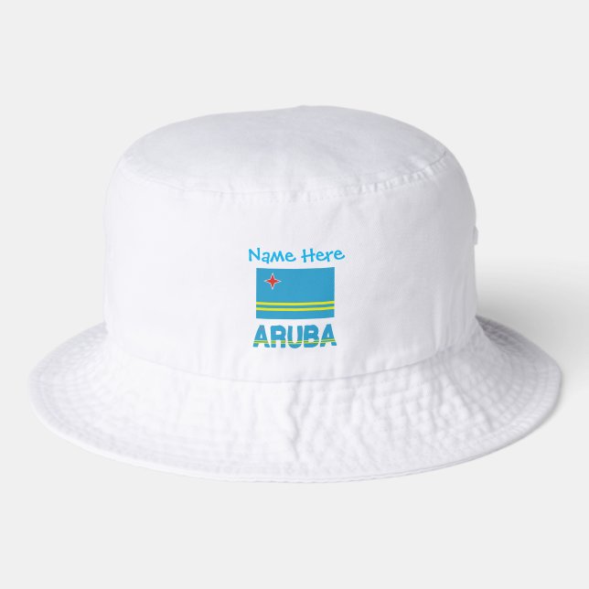 Personalized Aruba Flag Bucket Hat (Front)