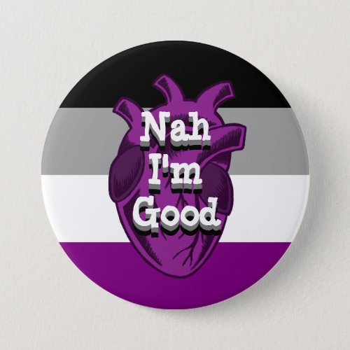 Personalized Asexual Realistic Heart Button