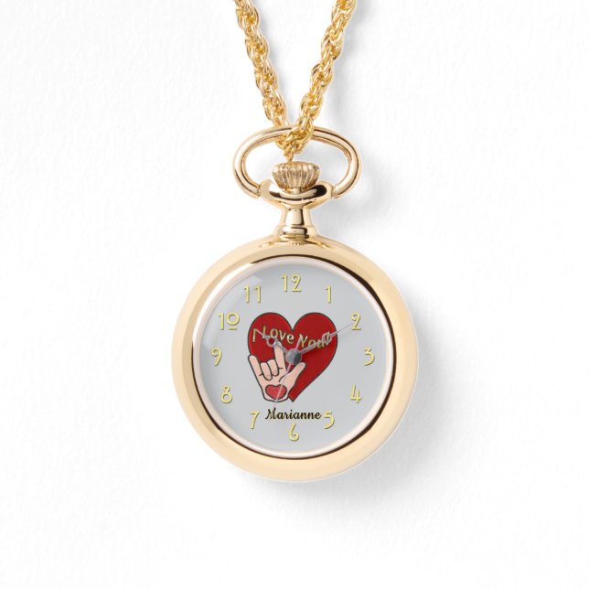 Personalized ASL I Love You Watch (Front)
