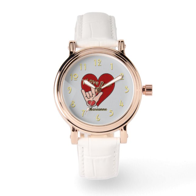 Personalized ASL I Love You Watch (Front)