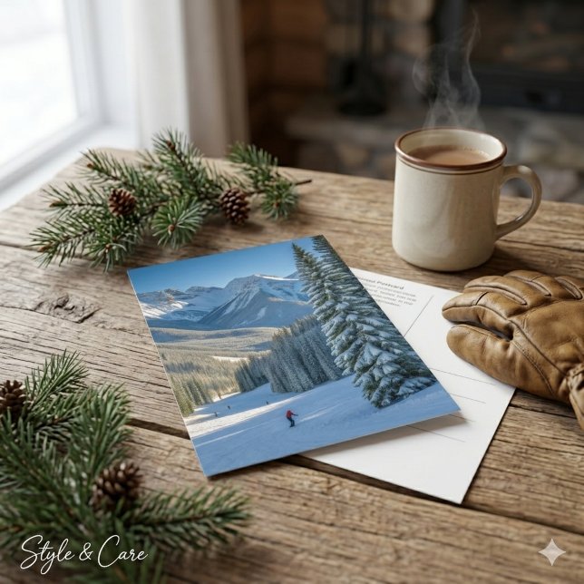 Personalized Aspen Ski Resort Mountain View Postcard (Personalized Aspen Ski Resort Mountain View Postcard)