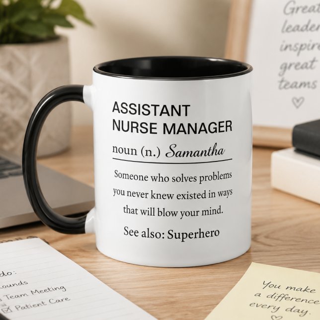 Personalized Assistant Nurse Manager Definition Mug (Creator Uploaded)