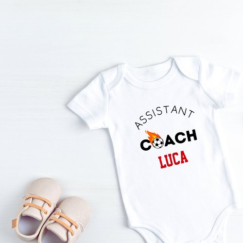 Personalized Assistant Soccer Coach  Baby Bodysuit