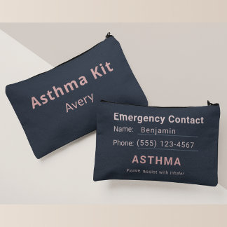 Personalized Asthma Kit Pouch –Elegant Inhaler Bag