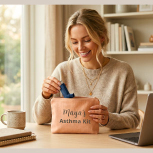 Personalized Asthma Kit Pouch –Elegant Inhaler Bag