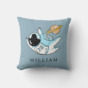 Personalized Astronaut Boy's Throw Pillow