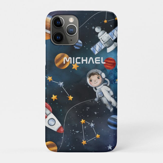 Personalized Astronaut in Outer Space Case-Mate iPhone Case (Back)