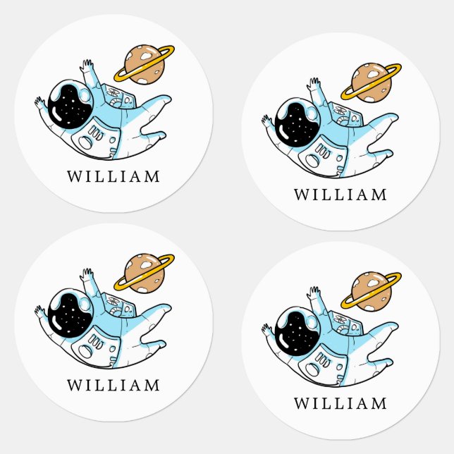 Personalized Astronaut Kid's Kids' Labels (Group)