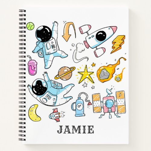 Personalized Astronaut Outer Space  Notebook