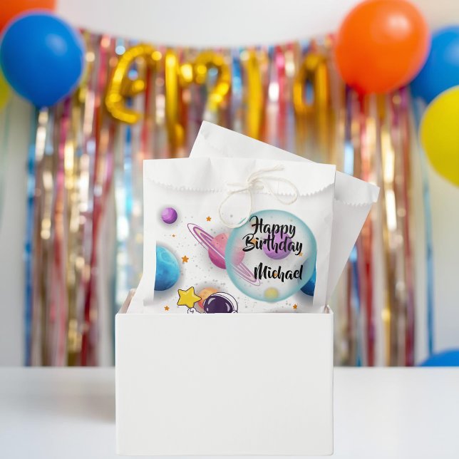 Personalized Astronaut & Planets Favor Bags (Creator Uploaded)