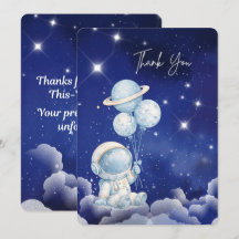 Personalized Astronaut Thank You Card