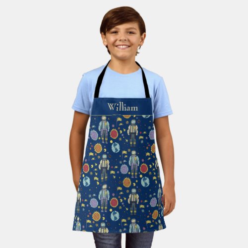 Personalized Astrounaut Space Man Colorful Apron