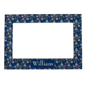 Personalized Astrounaut Space Man Colorful Magnetic Frame