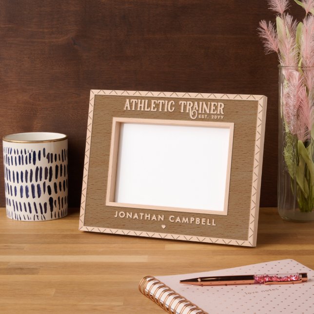 Personalized Athletic Trainer AT Graduation Modern Engraved Frames (Left)