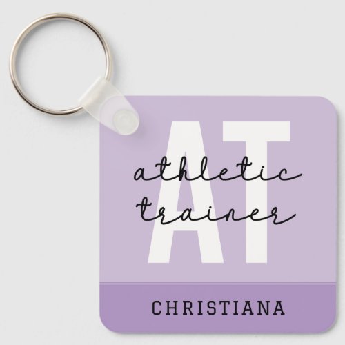 Personalized Athletic Trainer AT Keychain