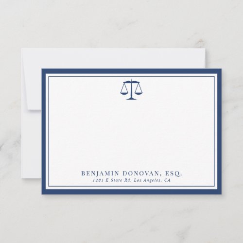 Personalized Attorney at Law Lawyer Note Card