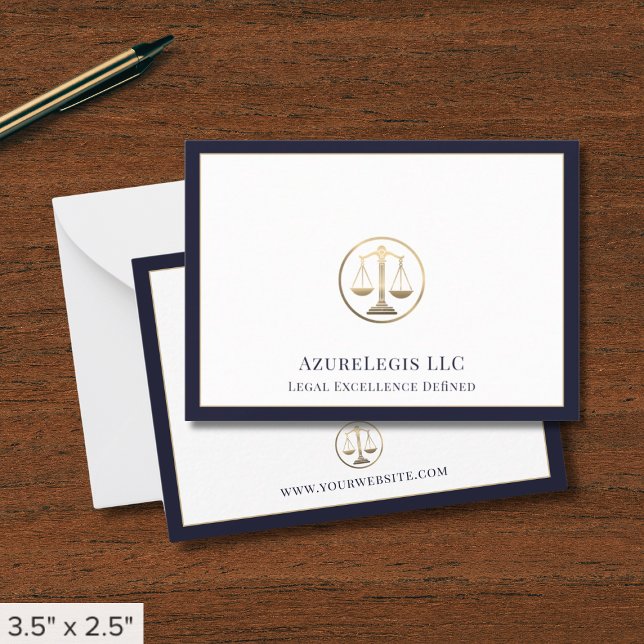 Personalized Attorney at Law Note Card (Creator Uploaded)
