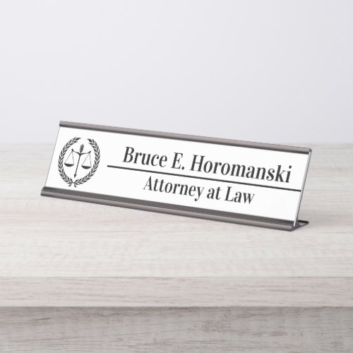 Personalized Attorney Name Paralegal Lawyer Law Desk Name Plate
