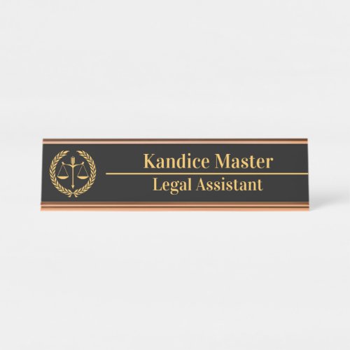 Personalized Attorney Name Paralegal Lawyer Law Desk Name Plate