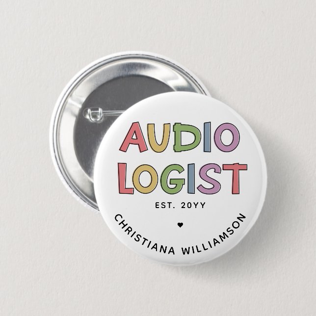 Personalized Audiologist Audiology Graduation Gift Button (Front & Back)