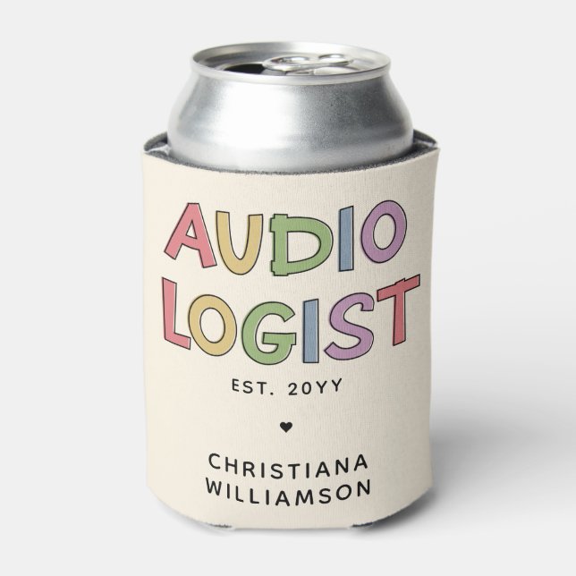 Personalized Audiologist Audiology Graduation Gift Can Cooler (Can Front)