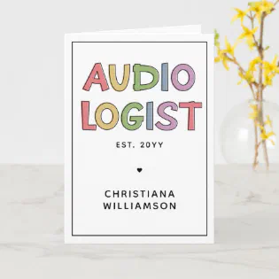 Personalized Audiologist Audiology Graduation Gift Card