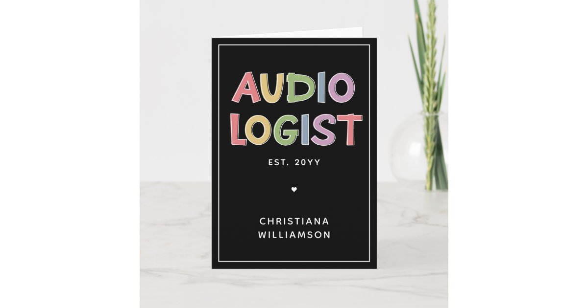 Personalized Audiologist Audiology Graduation Gift Card