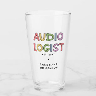 Personalized Audiologist Audiology Graduation Gift Glass